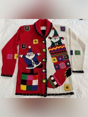 Lisa Nichols Vintage Holiday Christmas Sweater Womens Size Small